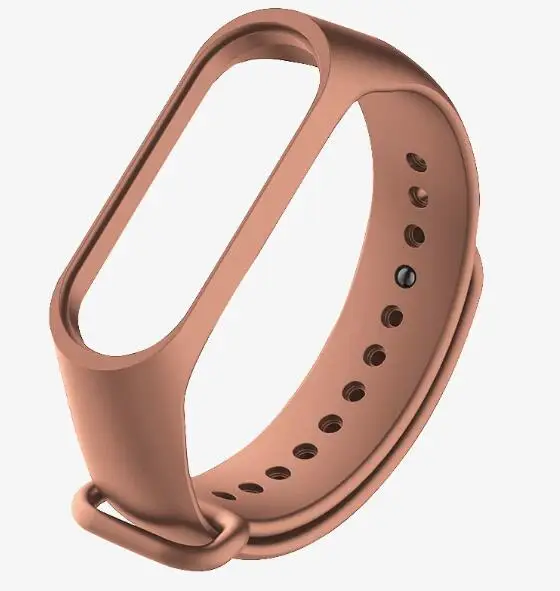 Цветной браслет mi band 4/3, аксессуары pulseira mi band 4, сменный силиконовый ремешок на запястье для xiaomi mi4, умный браслет на запястье - Цвет: brown