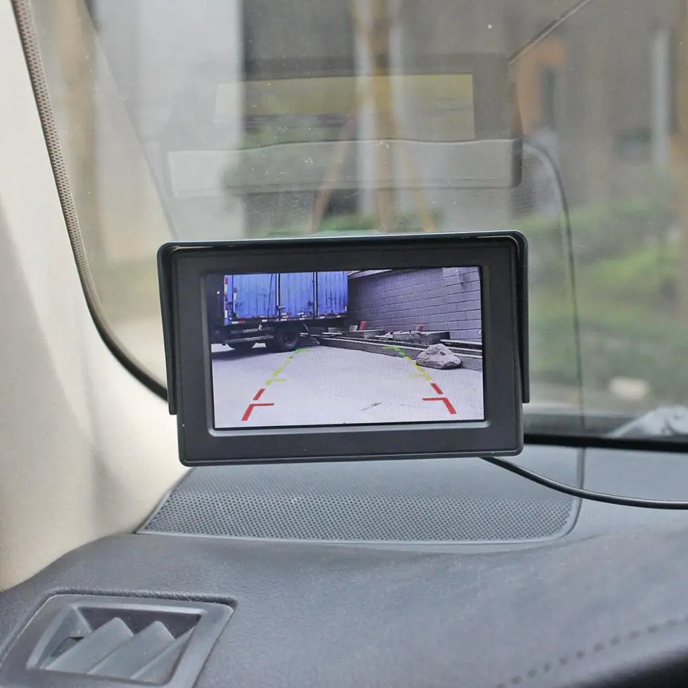 DIYSECUR 4 3 дюймов цветной TFT LCD Автомобильный монитор заднего вида парковочный с 2CH