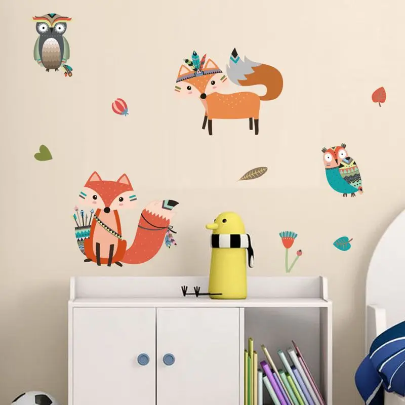 Наклейки на стену в индийском стиле с изображением животных наклейки для детской