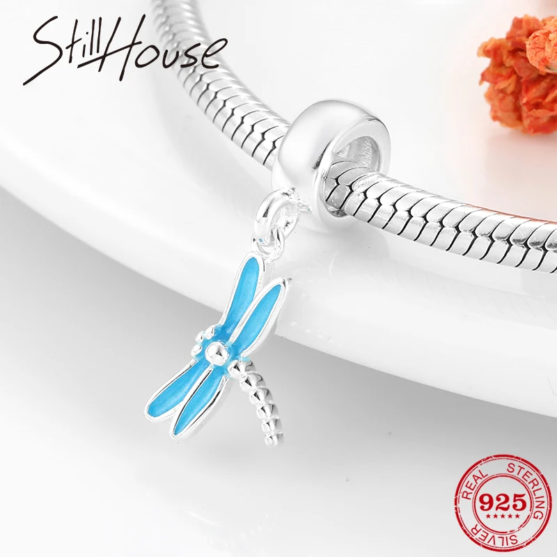 Модное ожерелье-браслет из серебра 925 пробы с синей эмалью | Украшения и