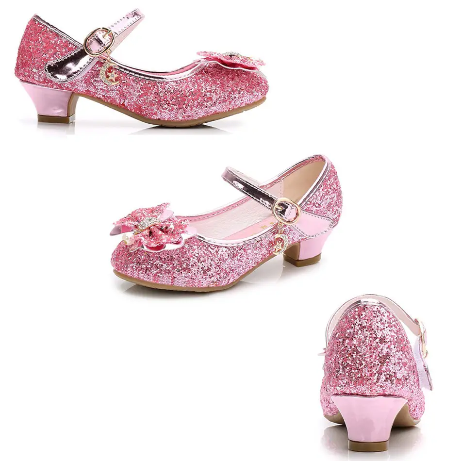

Children Aurora Wedges Kids Ballet Leather Sandals Little Girls Anna Bridesmaids Heels Ballerina Flats Performance Slip On Pumps