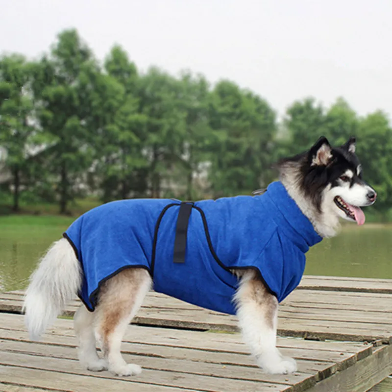 

2021 Dog Bathrobe Cleaning Coats For Large Dogs Jacket Bathing Clothing Dog Bathrobe Plus Size Puppy Clothes Supplies Pet