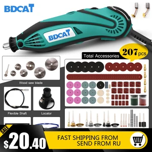 BDCAT 220 в мини-шлифовальный станок с переменной скоростью, электрическая дрель для резки, полировки, сверления, вращающийся инструмент с аксессуарами
