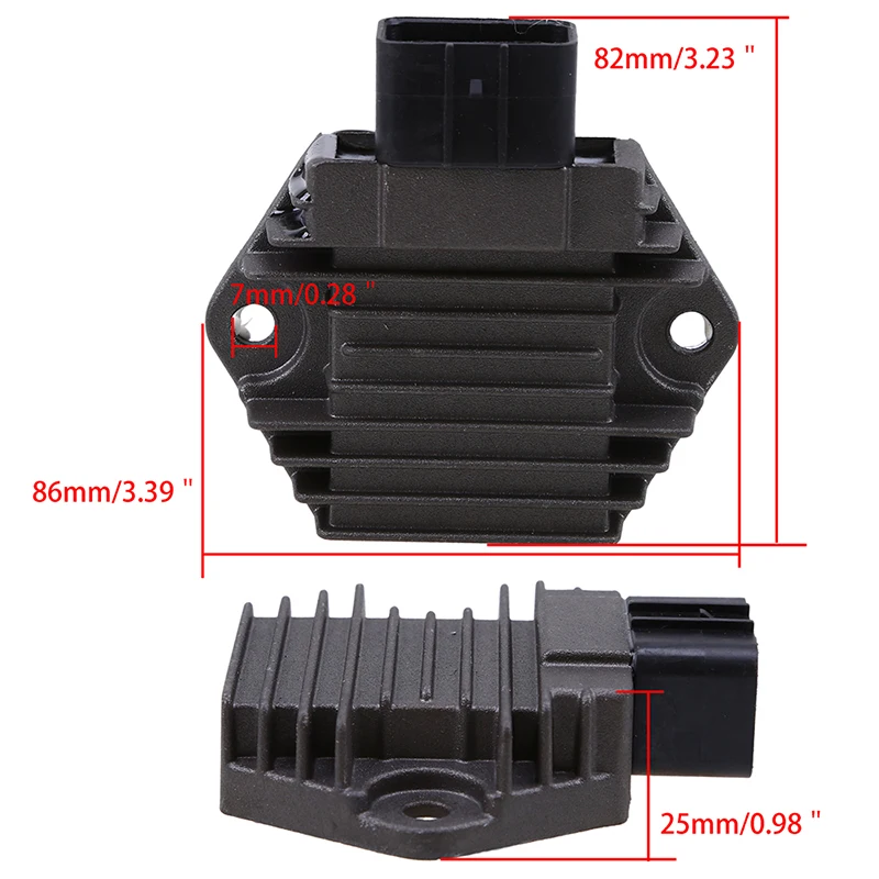 Черный Алюминиевый Регулятор выпрямителя напряжения мотоцикла для мотокросса