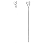 Простые серьги в форме сердца с длинной цепочкой из стерлингового серебра S925 пробы для женщин, серьги с сердечками, ювелирные изделия