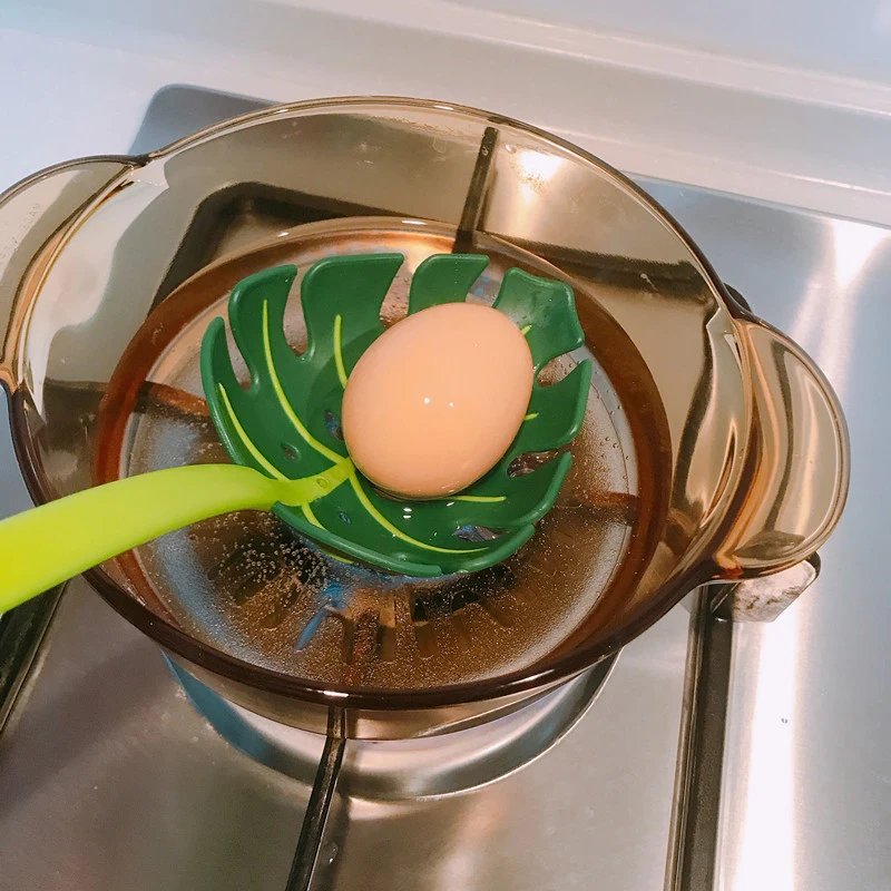 Пищевой пластиковый дуршлаг ложка для листьев с утолщенной длинной ручкой