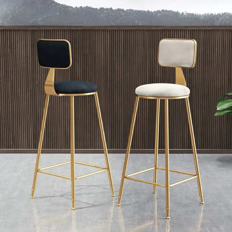 Высокий табурет барный стул простой железный обеденный современный кафе Досуг
