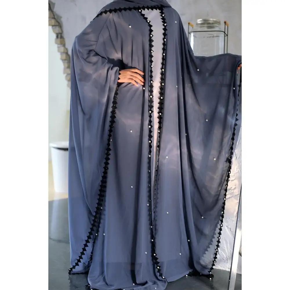 Abaya Дубай, мусульманский женский кардиган с открытой спиной, кимоно, Макси-Платье, фараша цзилабаб Вечерние вечернее платье, исламский халат...