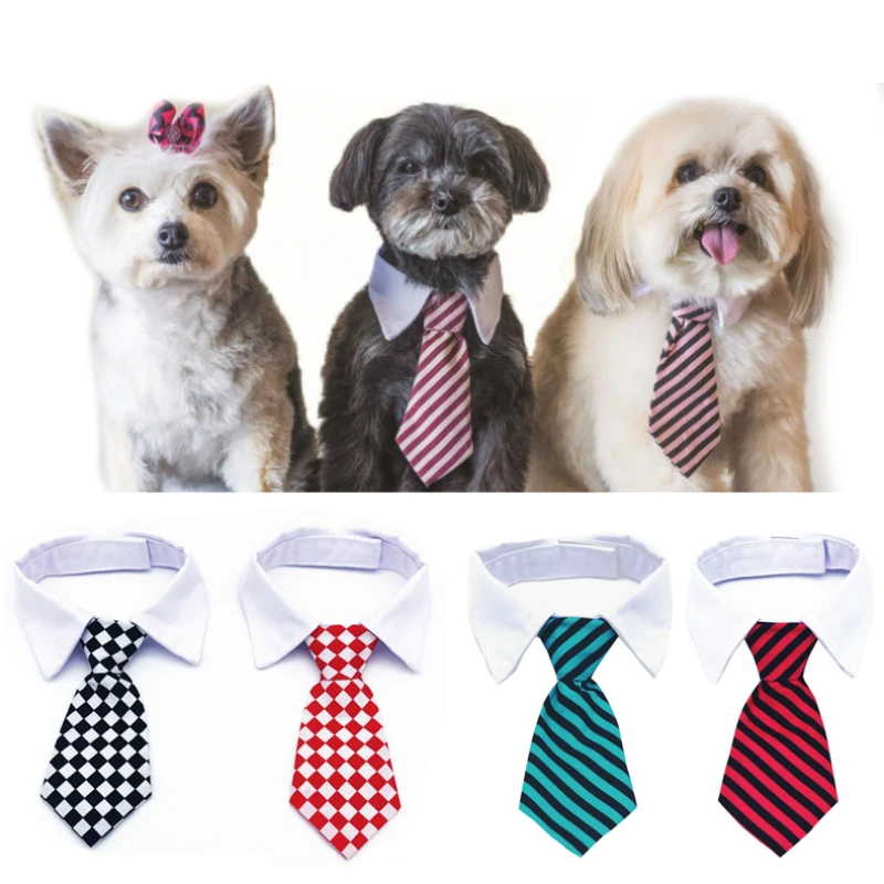 20 стилей галстук для щенка полосатый бабочка питомца забавная кошек собак