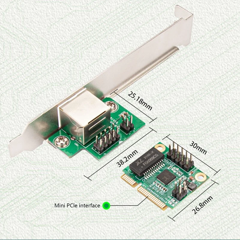 

PCIE to 2.5G Ethernet Adapter MPE8125B-GLAN PCIe to Gigabit Wired Network Card 2.5G 2500M/1000M RJ45