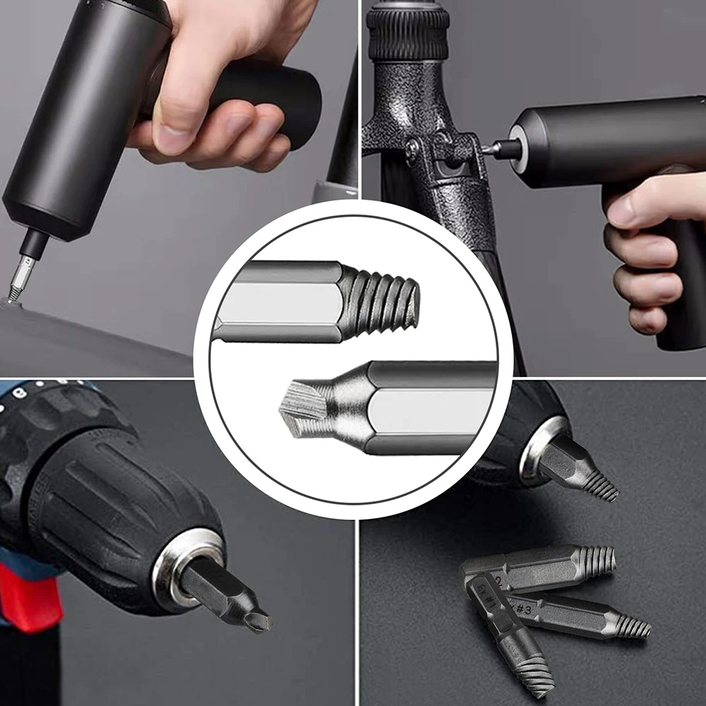

22Pcs Damaged Stripped Screw Extractor Drill Bits Broken Remover Bolt Tool Set Power Tool & Air Tool Accessories Drill Bits