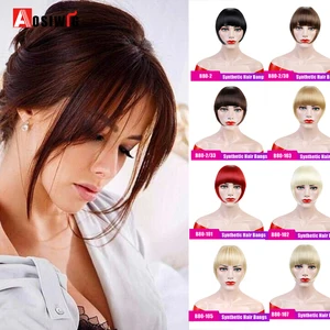 AOSIWIG короткие прямые челки синтетические волосы женские натуральные короткие искусственные волосы челки термостойкие