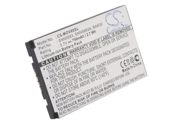 

Cameron Sino 750mAh Battery For Motorola 270C,i205,I30,I50,i530,i730,I733,I85,i860,I88,I90,I95,p270c,P280,T280,V60,V600.etc