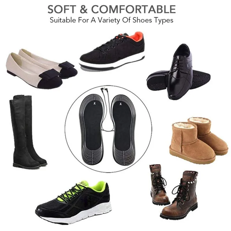 Стельки унисекс для обуви с подогревом через USB | Спорт и развлечения