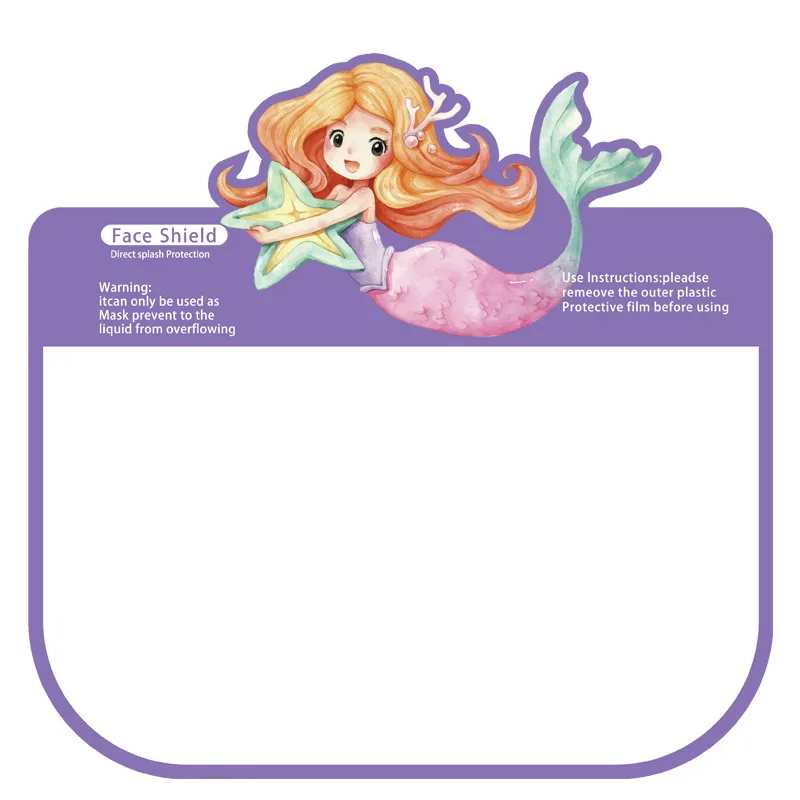 Transparent Face Shield Children Full Mask Protector Splash-proof Dust-proof Cover Cartoon Safety Protective Masks d23 | Безопасность и