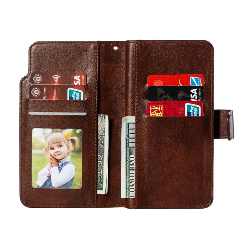 9 Card Flap Leather Cases For iPhone 11 Pro X XR XS MAX ProMAX Luxury Magneti Cover 8 7 6 6S Plus 5 |