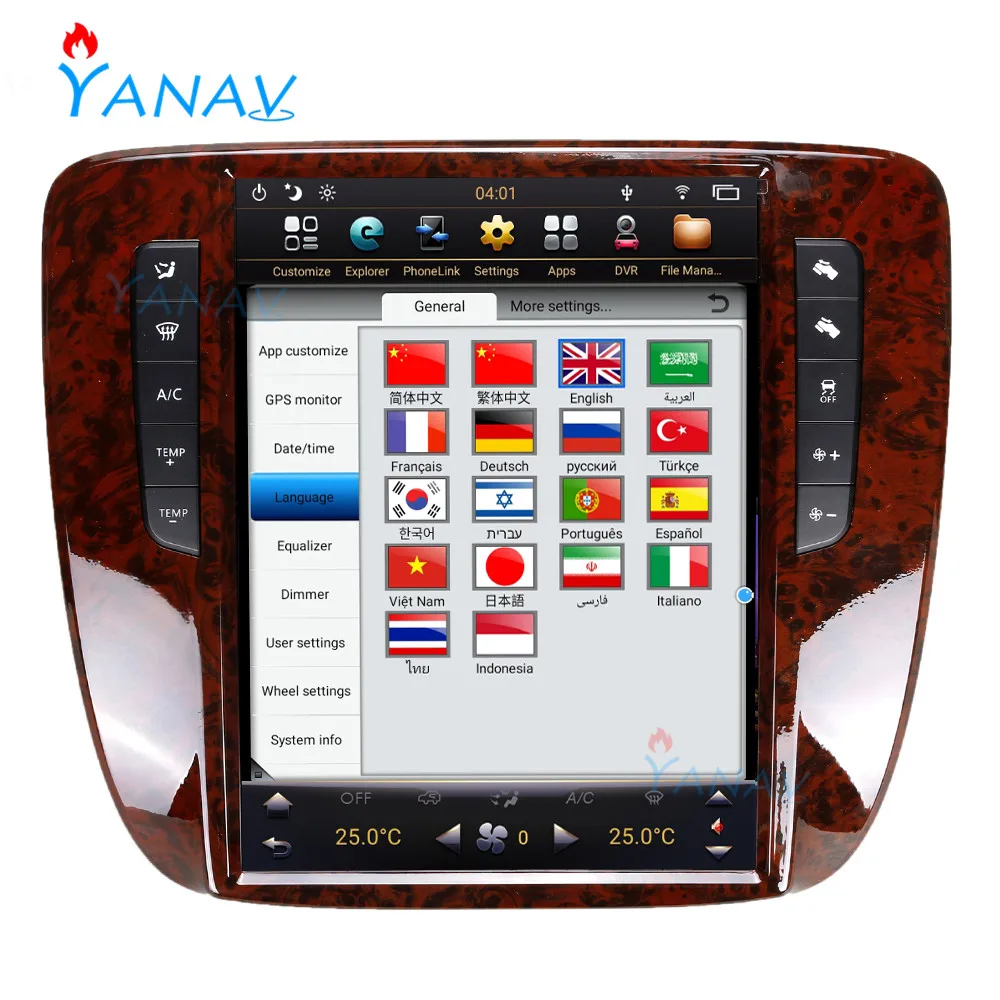 Автомобильный радиоприемник в стиле Tesla экран Android 9 0 для GMC Юкона Шевроле Тахо