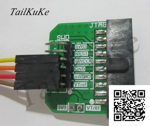

20P-2,54 мм Шаг JTAG интерфейс к 4P \ 5P \ 6P-2,54 мм Шаг SWD адаптер плата J-Link