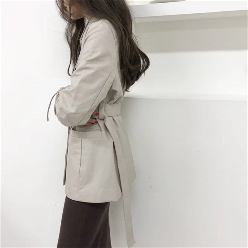 

Leather Women jacket Autumn Winter 2020 New Korean Loose motorcycle Parka tide student PU Coat Female W231