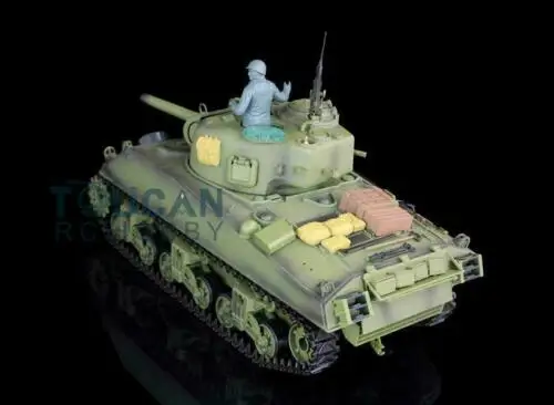 

US Stock Henglong 1/16 6.0 FPV M4A3 Sherman Plastic RC Tank 3898 360 Turret