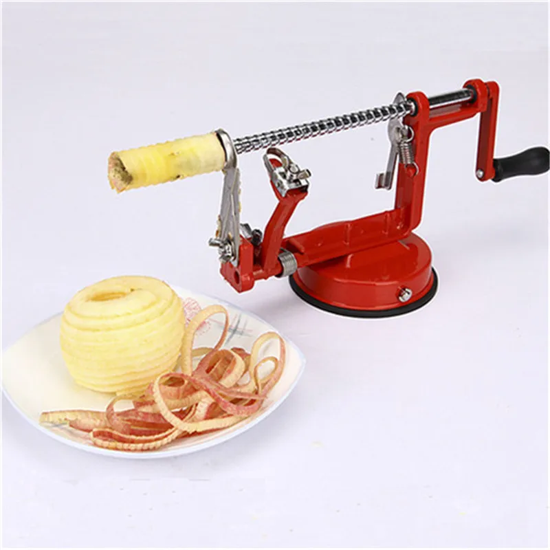 

3 in 1 Steel Fruit Potato Apple Machine Peeler Corer Slinky Slicer Cutter Bar Home Hand-cranked Clipping Fruit Potato Peeler