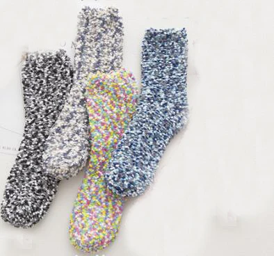 12 цветов рождественские женские носки для сна утолщенные Носки пушистые теплые