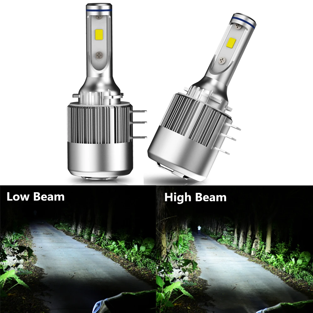 

2 шт., автомобисветодиодный светодиодные ламсветильник H15 6000K для Audi A6 B BMW Benz GLK300 Volkswagen/VW Golf 7 6