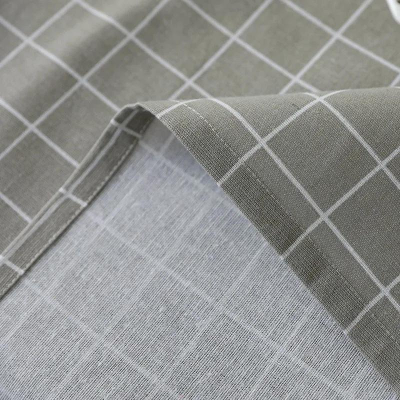 Скатерть из хлопка и льна с принтом в клетку чехлы для стола простые Стильные