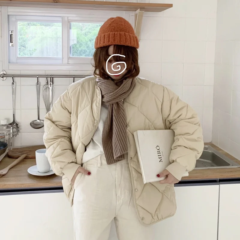 

Утолщенная хлопковая одежда со стразами, хлопковая одежда, женская одежда, зима 2021, новинка, свободная теплая одежда средней длины