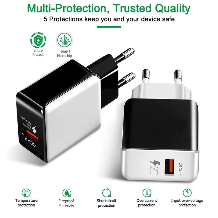 

Зарядное устройство USB 5 В 3 А, устройство для быстрой зарядки QC3.0, 18 Вт