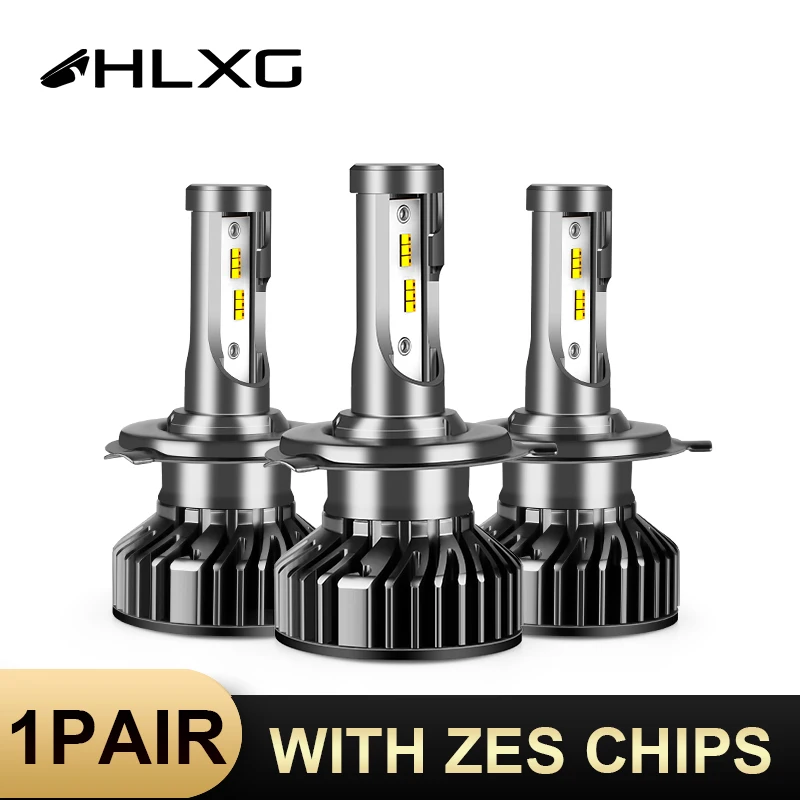 HLXG супер яркий светодиодный luces h4 h7 12v Светодиодный светильник лампа для