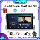 Автомагнитола 2 Din на Android 10, мультимедийный видеоплеер с GPS-навигацией для SUZUKI GRAND VITARAэскудо 3 2005-2015, стереоприемник RDS