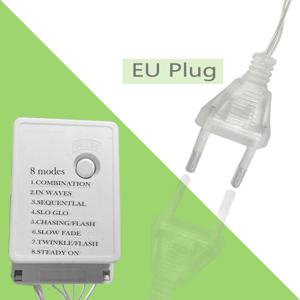 Рождественская светодиодная гирлянда занавес в виде сосулек с функцией памяти 3x3