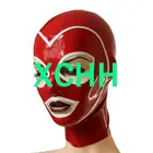 Сексуальная латексная Женская латексная резиновая маска на всю голову, капоты, фетиш, косплей, маска на молнии сзади, клубная одежда