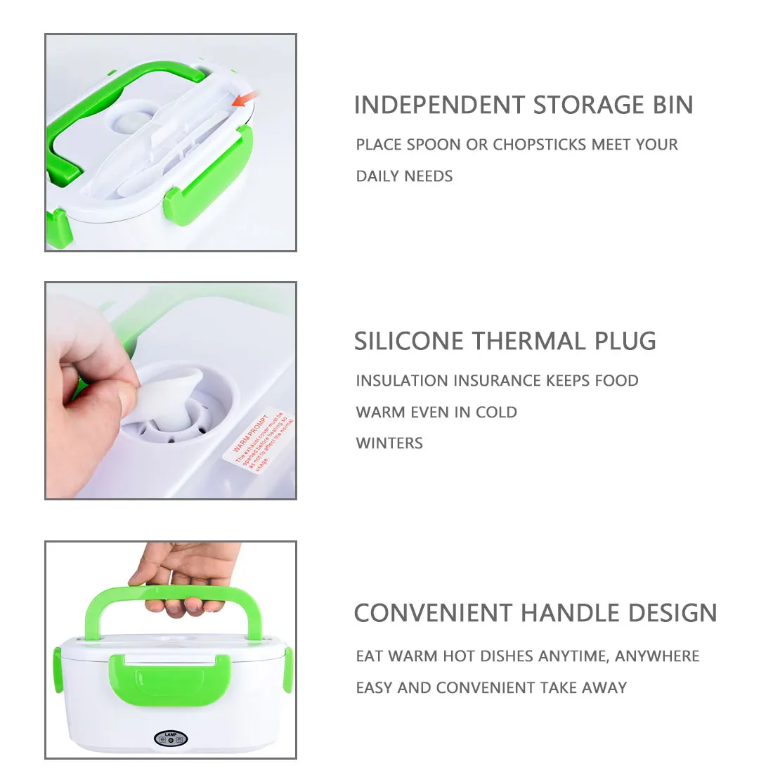 Портативный Ланч-бокс с электрическим подогревом для дома и грузовика 12/24 В/110 В/220