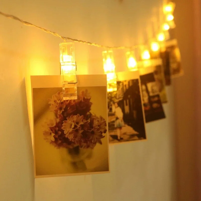 LED String Light with Clip USB Lights Cards Photos Clips Fairy Christmas Birthday Party Wedding Decoration | Дом и сад