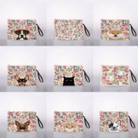 womens cosmetic bag pet flower digital printing cosmetic bag travel storage bag cosmetic bag