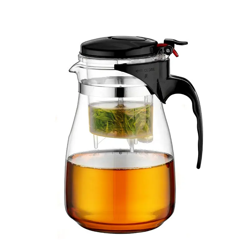 Heat Resistant Glass Tea Infuser Pot Chinese Kung Fu Set Puer Kettle Coffee Maker Convenient Office Sets | Дом и сад