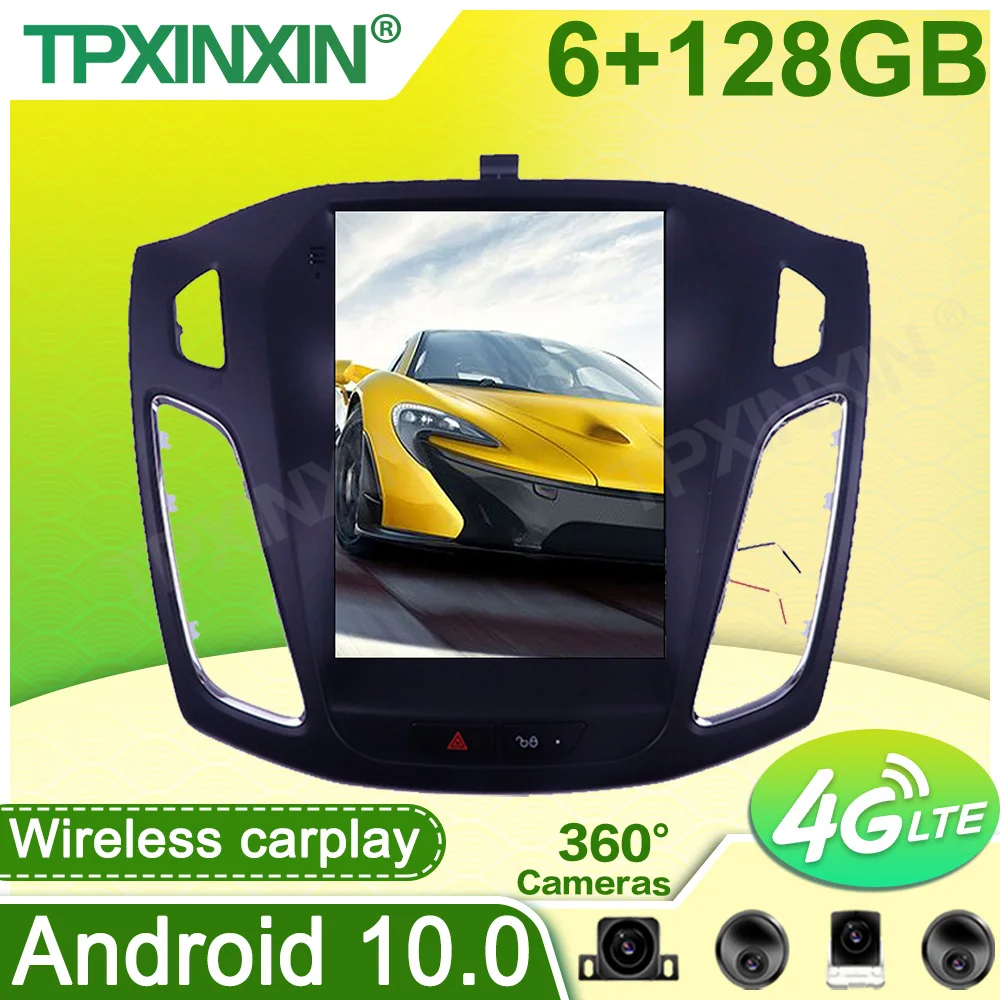 

Android 10 6+128G 360 camera For Ford Focus 2012-2018 Car Radio Vertical Tesla Screen Car Multimedia GPS Navigation Player