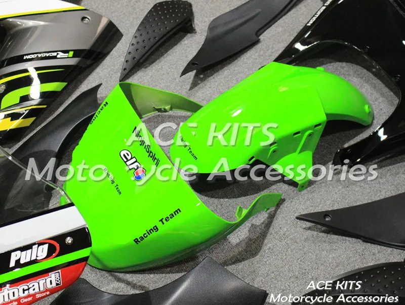 ABS мотоцикл обтекатель подходит для kawasaki Ninja ZX6R 599 636 2005 2006 кузов литья под давлением ACEKITS Магазин № 0177
