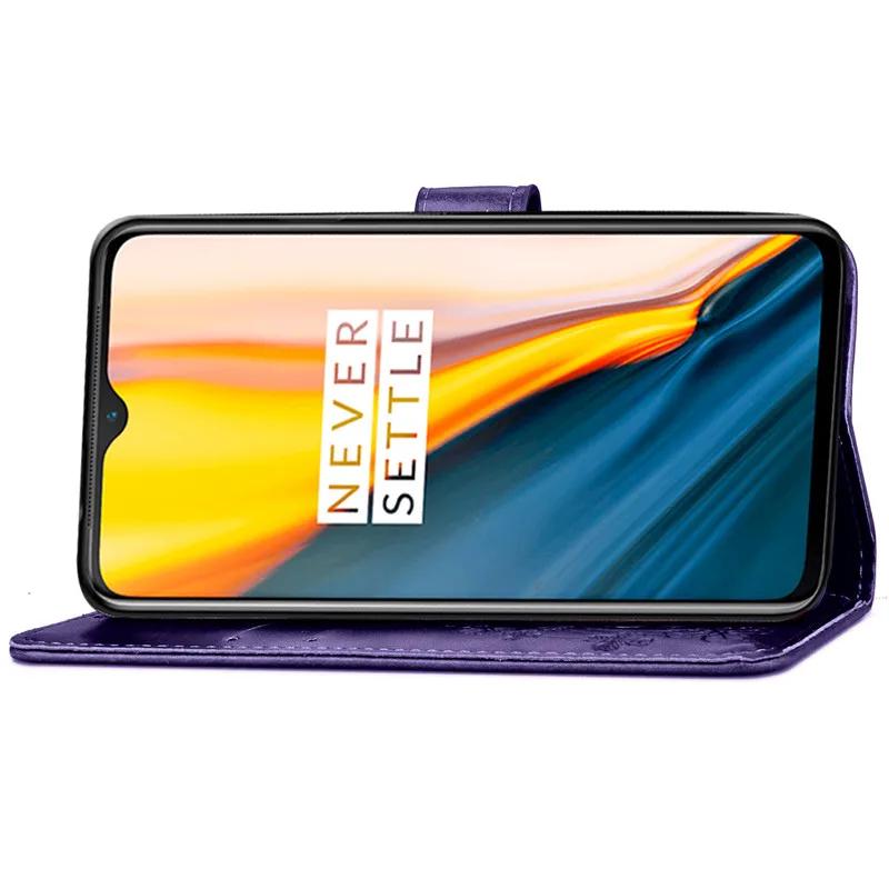 Кожаный чехол книжка для Oneplus 6 6t кошелек с подставкой и отделением карт телефона 7