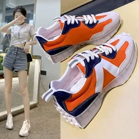 summer breathable small waist forrest shoes female 2021 new spring and autumn crystal bottom waffle sports old shoes ins tide