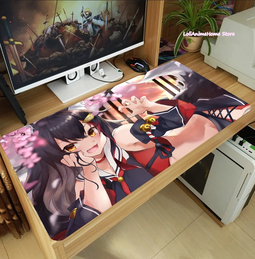 

Anime Hololive VTuber Ookami Mio Cartoon Mouse Pad Thicken Laptop Gaming Mice Mat Table Keyboard Mat Playmat Xmas Gifts