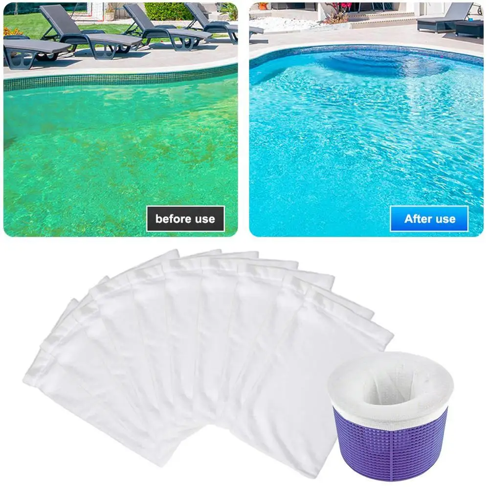 

Tubs Reusable Removes Debris Fine Mesh Large Nylon Pool Filter Socks Basket Sleeve White Clean Saver Net Protect