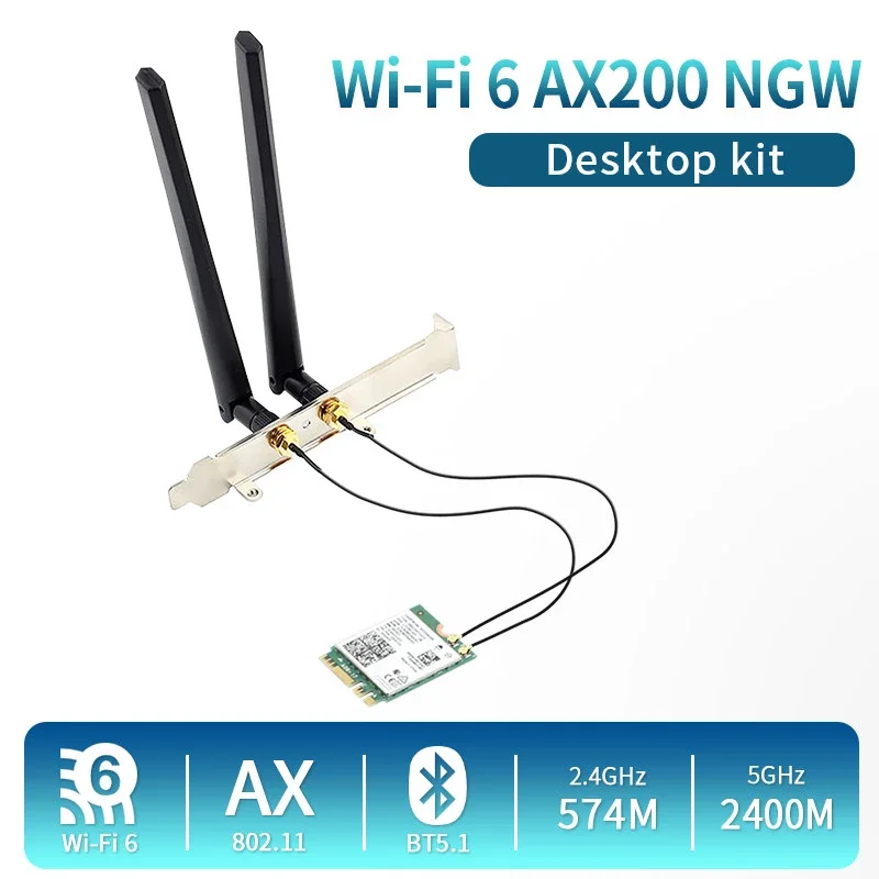 Двухдиапазонный AX200NGW Беспроводной 802.11ac/ax сети Wi Fi 6 для AX200 Wlan NGFF кард 5G до 2 4 Гбит/с