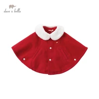 db14838 dave bella winter baby girls fashion solid removable fur coat children tops infant toddler outerwear