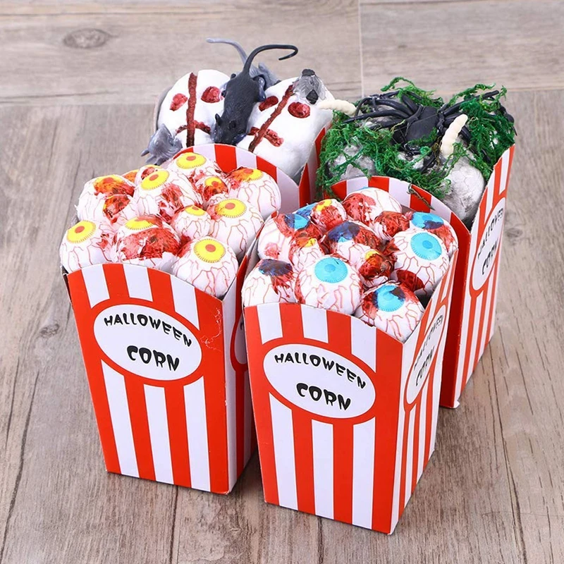 Хэллоуин Моделирование еда жуткий паук мышь кровавая пена глаза ужас попкорн