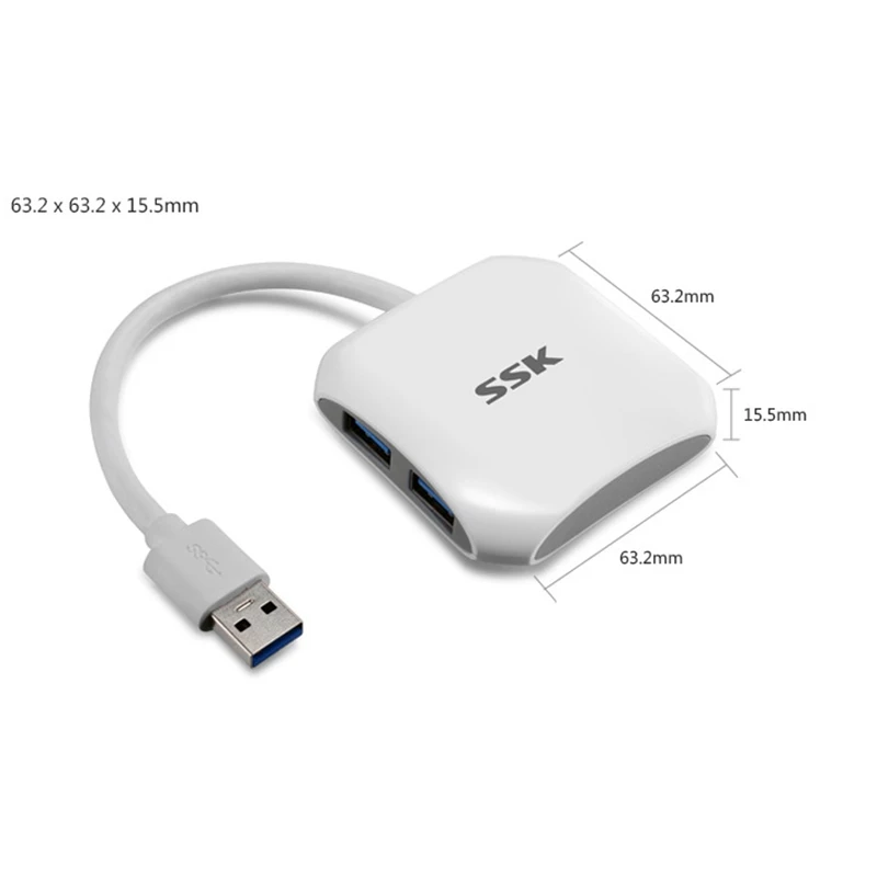 

SSK One for Four USB3.0 HUB Splitter Converter Extender System Requirements: Windows98/ME/2000/XP/Vsta/8 Mac OS 10.9 or Higher
