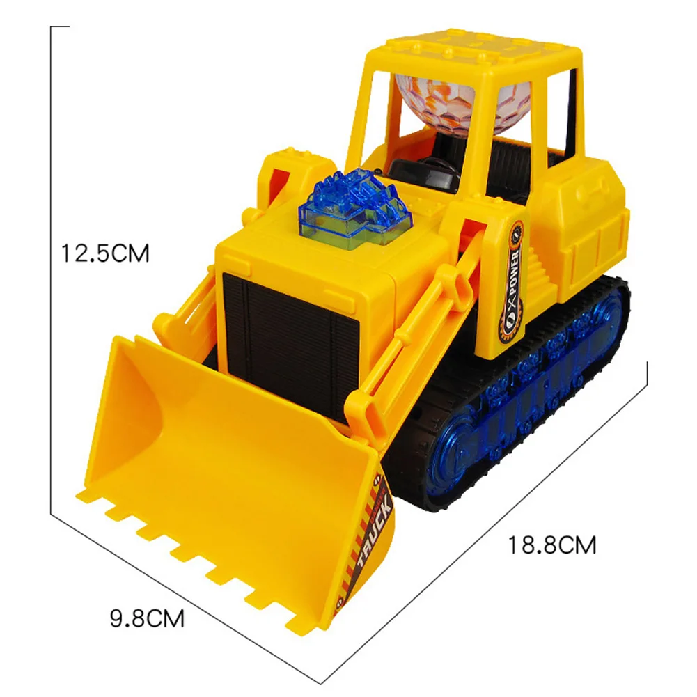 

Electric 360 Rotation Musical LED Bulldozer Construction Car Kids Education Interactive games toys