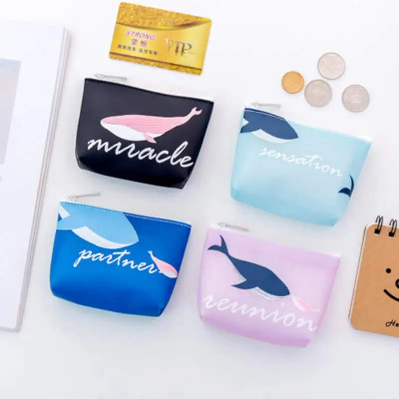 

1pc Cute Lamb Animal Whale Coin Purses Holder Women Mini Silica Gel Change Wallets Girl Kids Money Bag Coin Bag